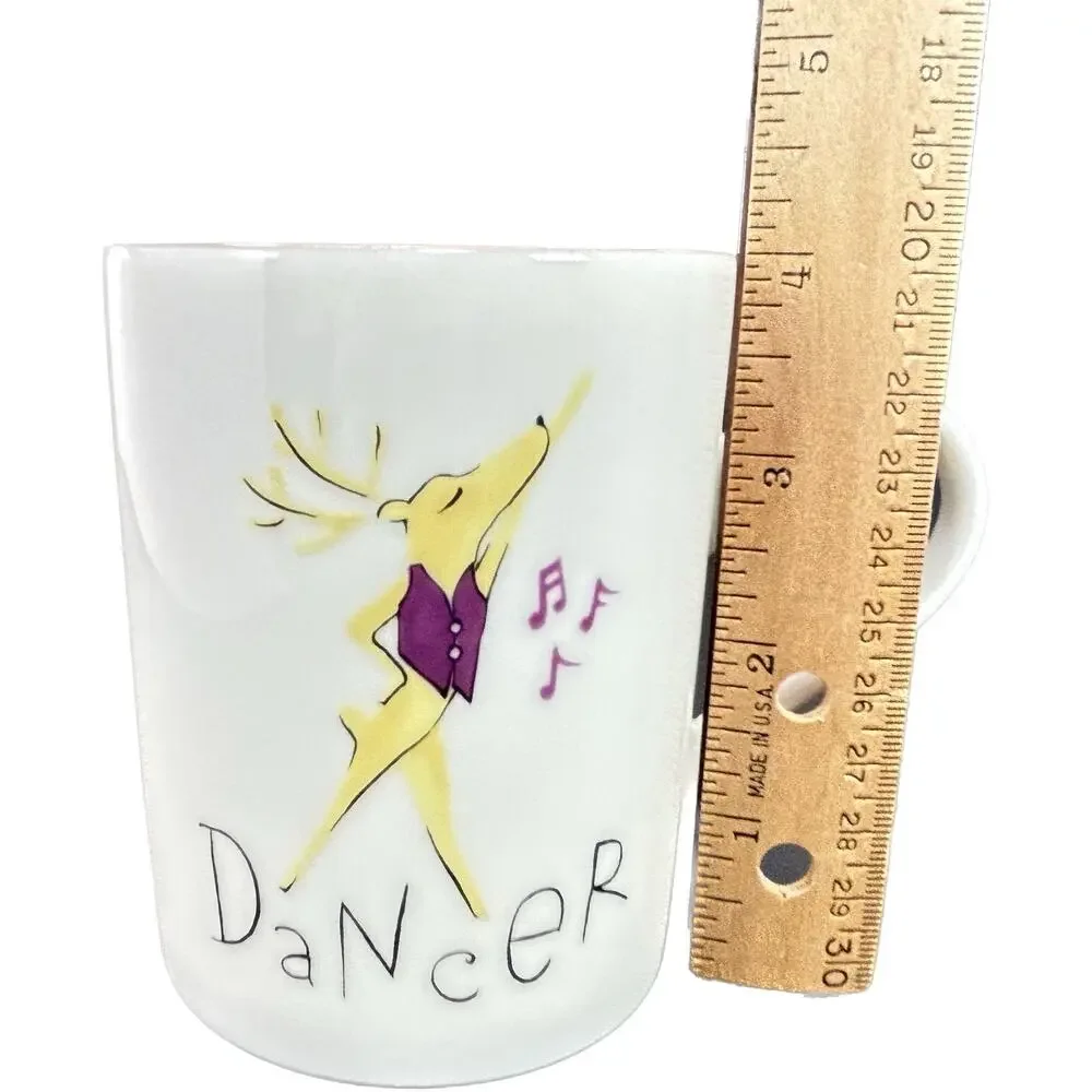 Pottery‎ Barn DANCER Reindeer Porcelain Mug 12 oz.